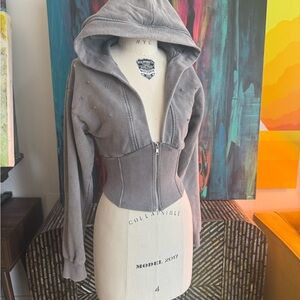 Zara Gray Hooded Sweatshirt